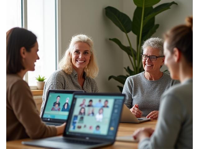 Attendees participating in a virtual breakout session, engaged in discussion.